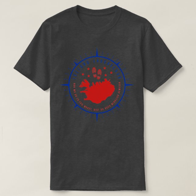 Iceland Laugavegur Trekking Wanderung in Island T-Shirt (Design Front)