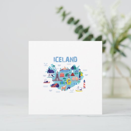 Iceland map (Standing Front)
