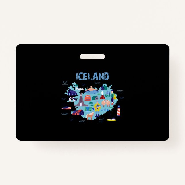 Iceland map badge (Front)