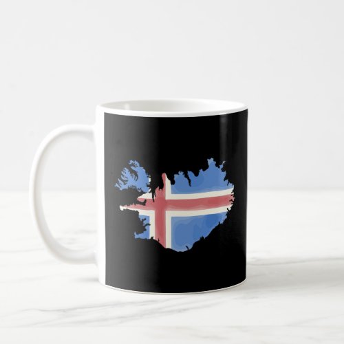 Iceland Map  Flag  Coffee Mug