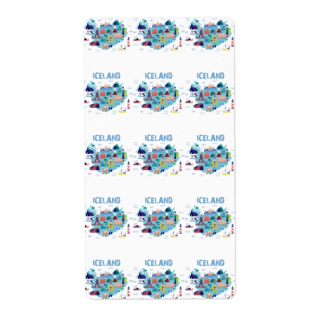 Iceland map label (Front)