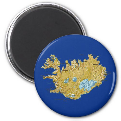 Iceland Map Magnet