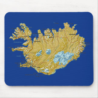 Iceland Map Mousepad
