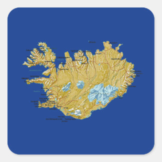 Iceland Map Sticker