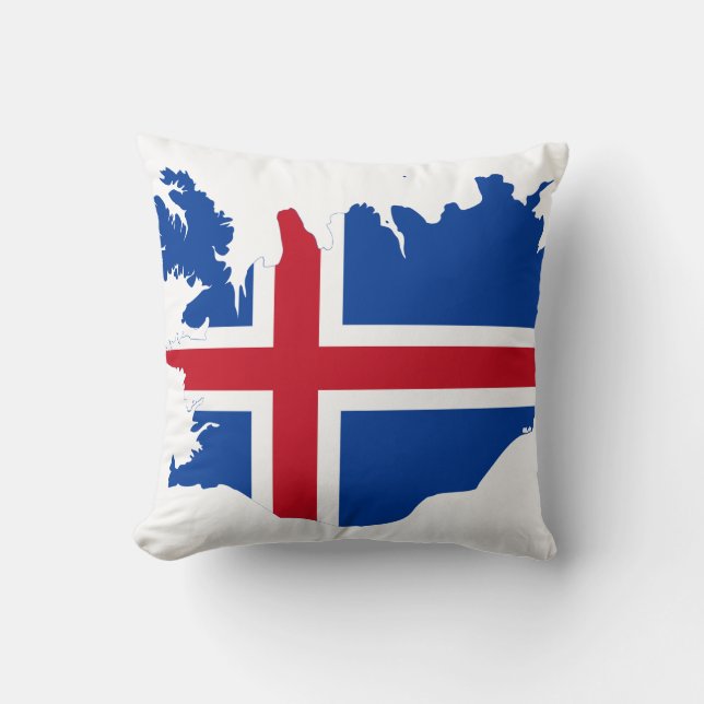 ICELAND MAP THROW PILLOW (Front)