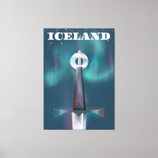 Iceland Medieval Sword Canvas Print (Front)