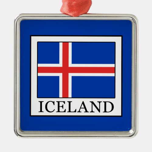 Iceland Metal Ornament