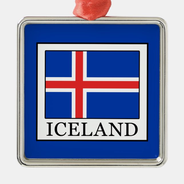 Iceland Metal Ornament (Front)