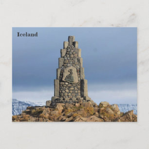 Iceland, Monument Stephan Stephansson, Vatnsskard Postcard