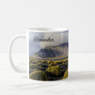 Iceland mug black sand beach travel photography