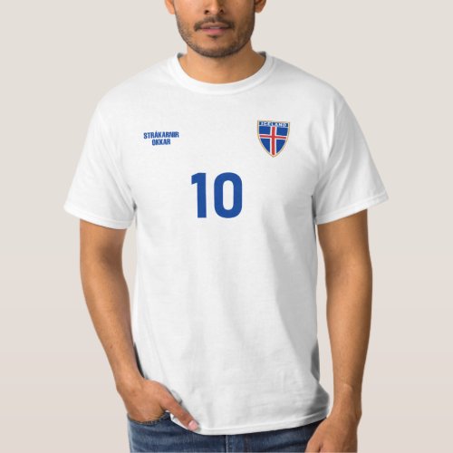Iceland National Football Team Soccer Retro T_Shirt