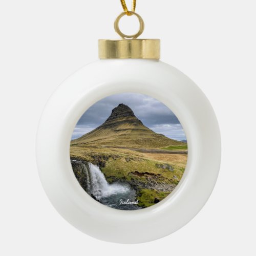 Iceland nature _ ceramic ball christmas ornament