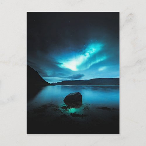 Iceland _ Northern Lights at Westfjords Iceland Postcard