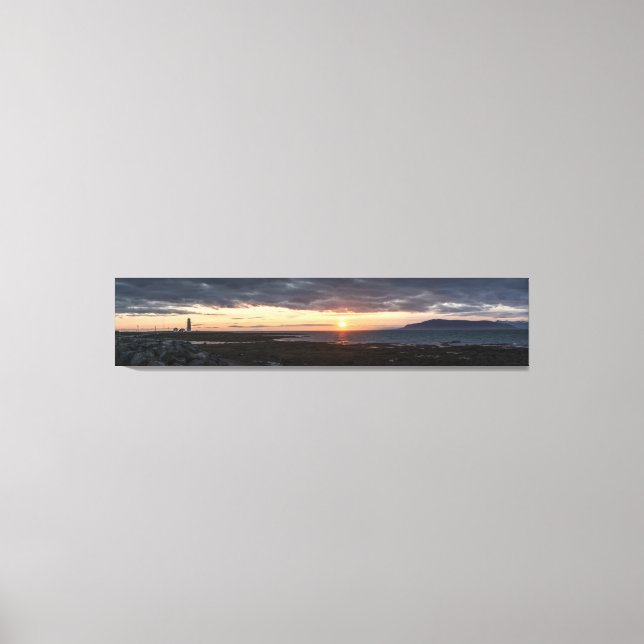 Iceland panorama sunset canvas (Front)