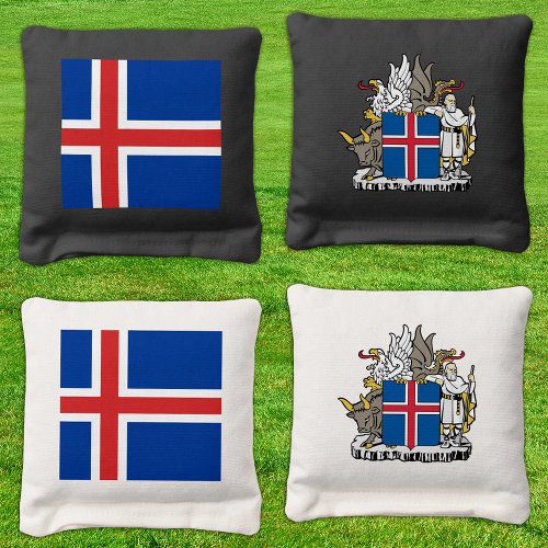 Iceland patriotic bags Icelandic Flag Cornhole Bags