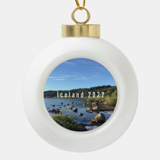 Iceland - Personalized ceramic ornament (Front)