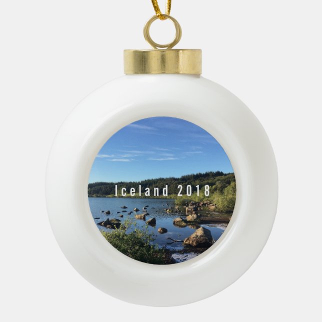 Iceland - Personalized ceramic ornament (Front)