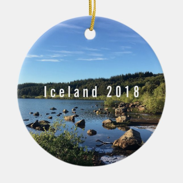 Iceland - Personalized ceramic ornament (Front)