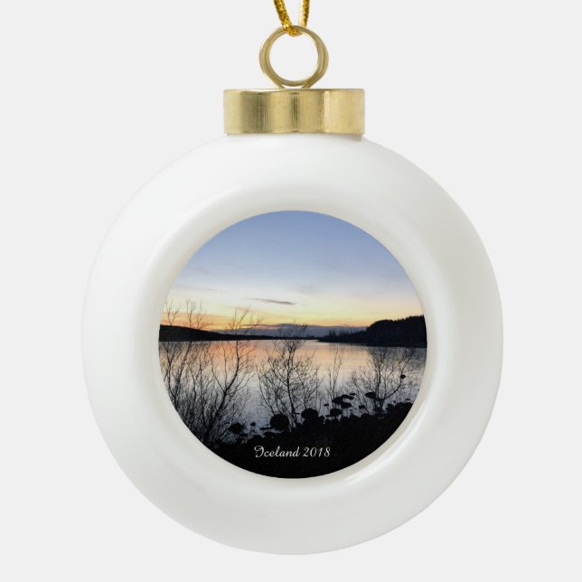 Iceland - Personalized ceramic ornament (Front)