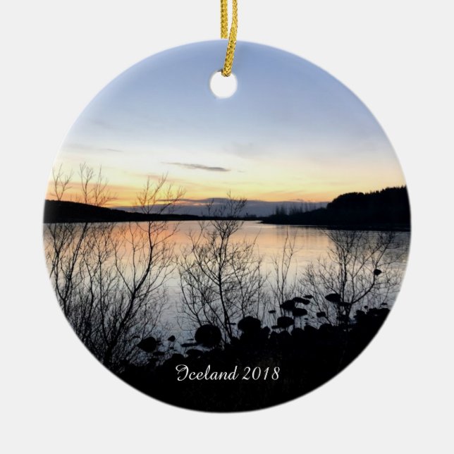 Iceland - Personalized ceramic ornament (Front)