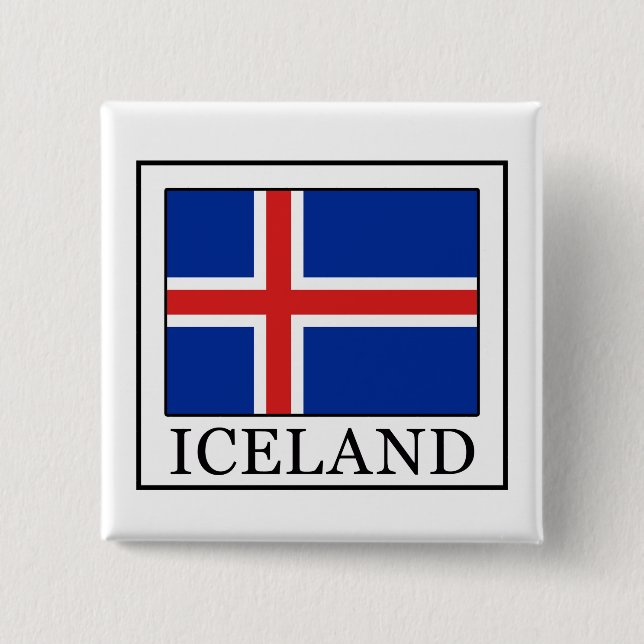 Iceland Pinback Button (Front)