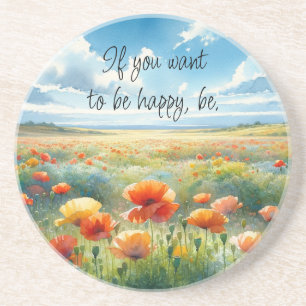 Iceland Poppies - Be Happy Coaster