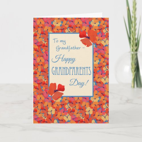 Iceland Poppies Grandparents Day Card Grandfather Card