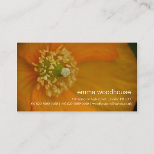 Iceland Poppies â€¢ Personal Business Card