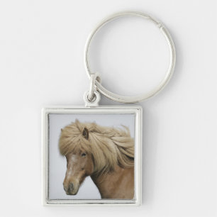 Iceland. Portrait of an Icelandic horse. Keychain