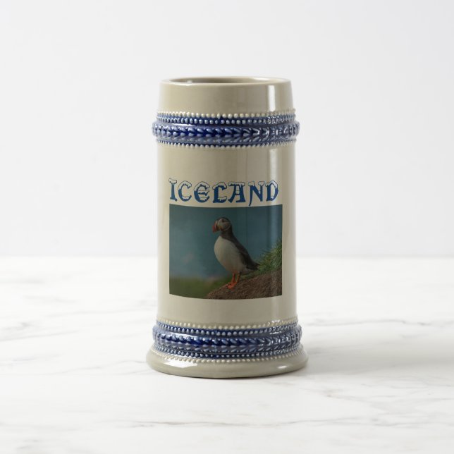 Iceland Puffin Souvenir Beer Stein  (Center)