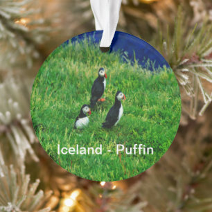 Iceland - Puffins Ornament