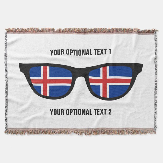 Iceland Shades custom throw blanket (Front)