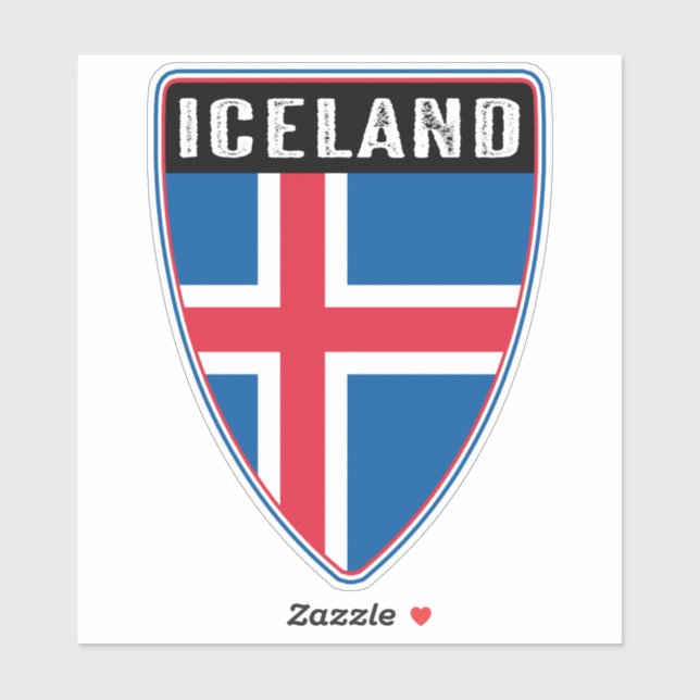 Iceland Shield Sticker (Sheet)