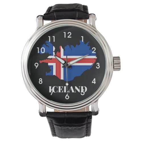 Iceland Silhouette flag Watch