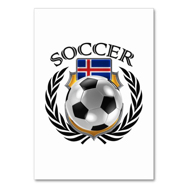 Iceland Soccer 2016 Fan Gear Table Number (Back)