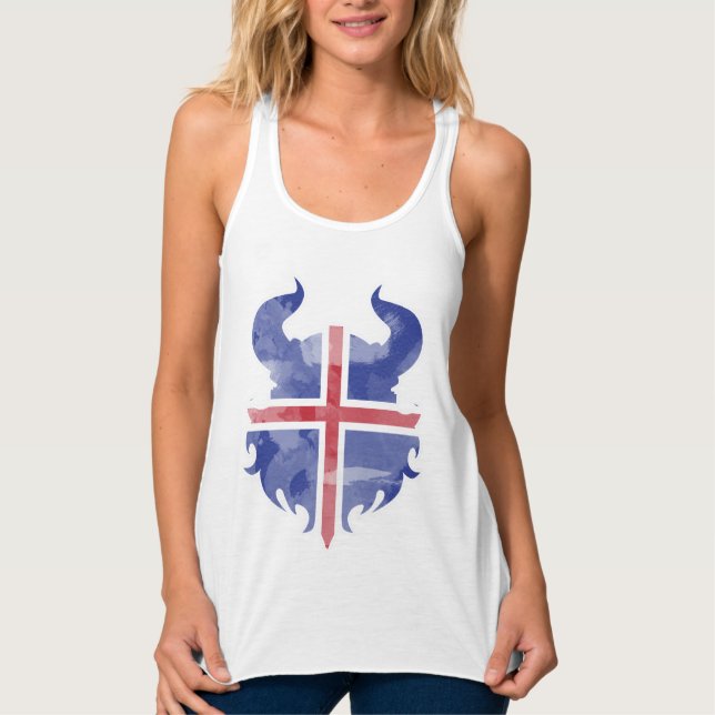 Iceland Soccer Gift Icelandic Football Team Tank Top (Front)