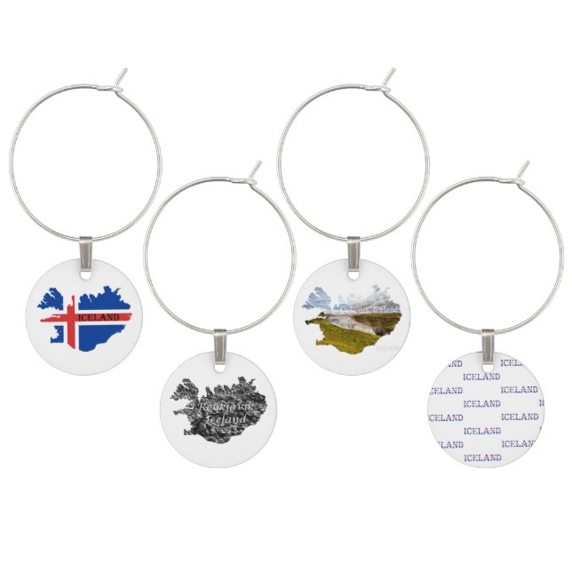 Iceland souvenir wine charm (Staggered)