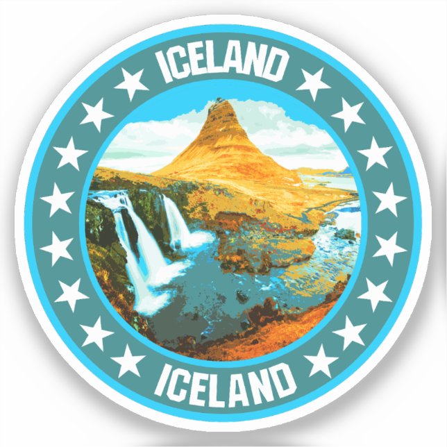 Iceland                                            sticker (Front)
