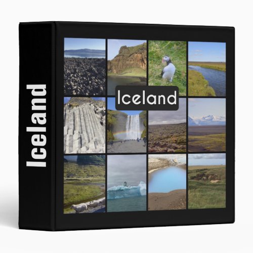 Iceland Summer Landscape 3 Ring Binder