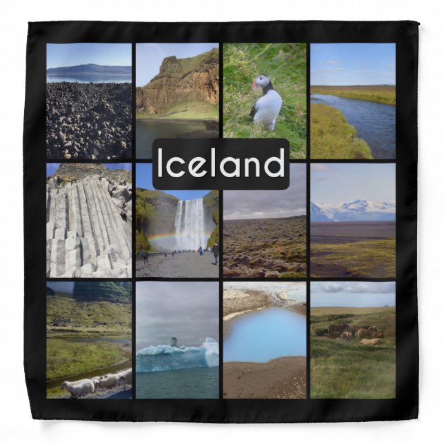 Iceland Summer Landscape Bandana (Front)