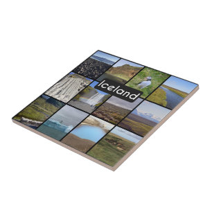 Iceland Summer Landscape Ceramic Tile