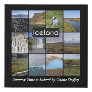 Iceland Summer Landscape Faux Canvas Print