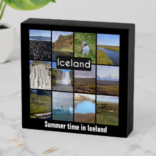 Iceland Summer Landscape Wooden Box Sign