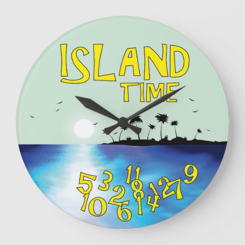 Iceland Time Large Clock