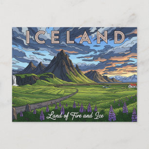 Iceland Travel Postcard