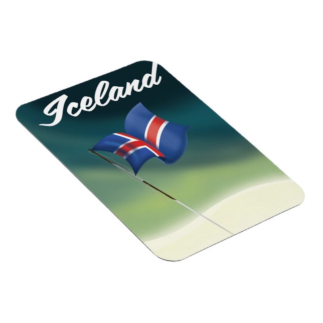 Iceland travel poster magnet (Right Side)