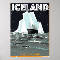 Iceland Vintage Poster