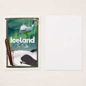 Iceland vintage ski poster (Front & Back)