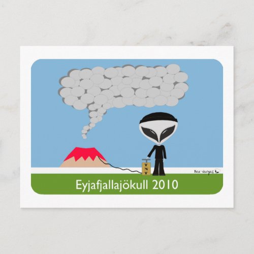 Iceland Volcano 2010 Postcard