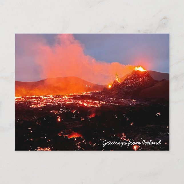 Iceland volcano - Postcard (Front)